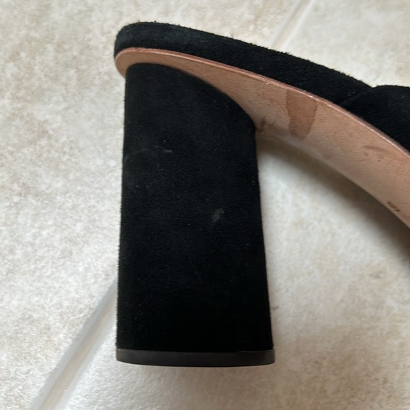 LOEFFLER RANDALL Black Suede Knot Slide 3 1/2” ROUND Heel size 9.5 - Picture 6 of 8